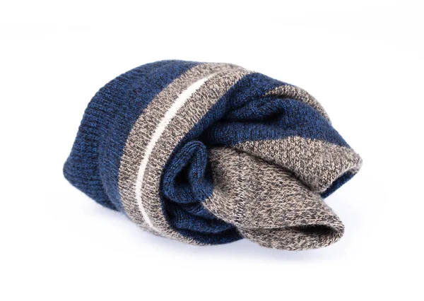 beyaz arka planda izole çorapları rulo