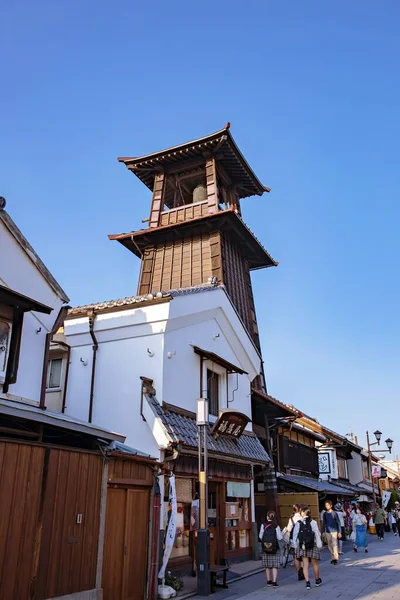 Kawagoe Saitaman Prefektuuri Japani Toukokuu 2019 Toki Kane Puinen Kellotorni — kuvapankkivalokuva