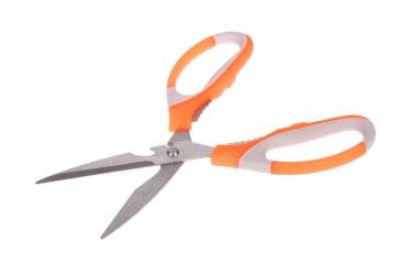 Mutfak makası beyaz arkaplanda izole