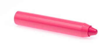 Beyaz arkaplanda izole edilmiş güzel kırmızı ruj