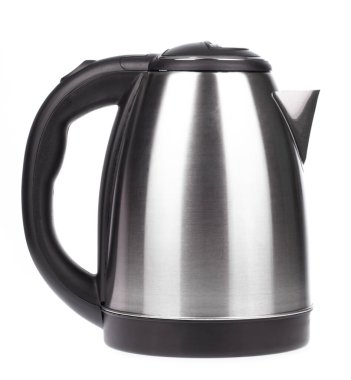 Modern elektrikli su ısıtıcısı beyaz arkaplanda izole.