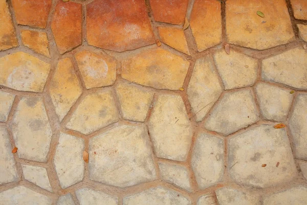 Background of Orange stone brick