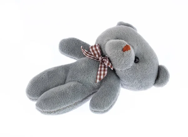 Bella Peluche Peluche Orsacchiotto Giocattoli Piccola Bambola Isolato Sfondo Bianco — Foto Stock