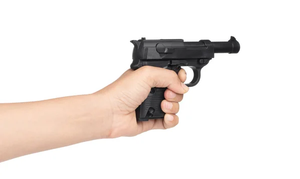 Pistolet Ręczny Izolowany Białym Tle — Zdjęcie stockowe