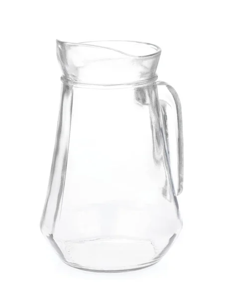 Empty Glass Jug Isolated White Background — Stock Photo, Image