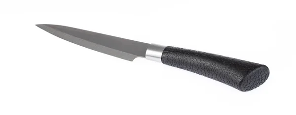 Stalowe Noże Kuchenne Izolowane Białym Tle — Zdjęcie stockowe