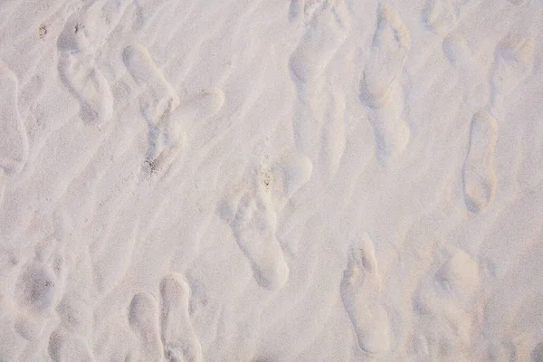 Fußabdruck Textur Auf Sand Strand Boden — Stockfoto