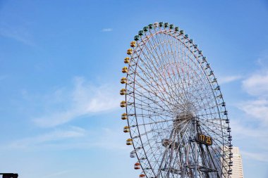 Yokohama, Japonya - 16 Mayıs 2019: Yokohama COSMO World, Japonya. 