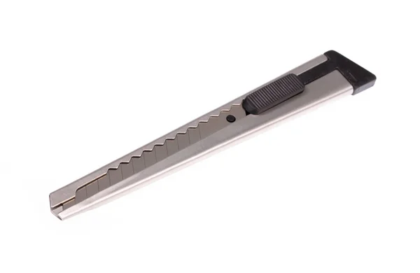 Noże Stali Nierdzewnej Cutter Izolowane Białym Tle — Zdjęcie stockowe