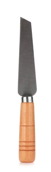 Nože Nůž Rukojetí Dřeva Izolované Bílém Pozadí — Stock fotografie