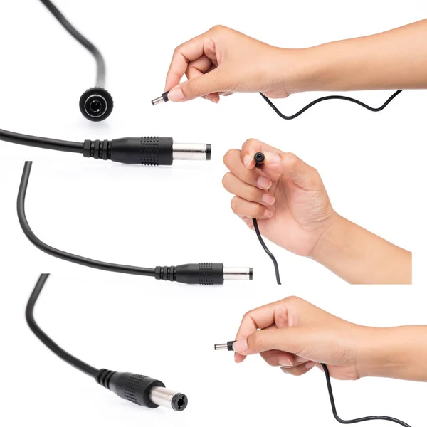 Conector Sujeción Manual Para Equipos Audio Aislados Sobre Fondo Blanco — Foto de Stock
