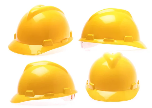 Collection Construction Hat Isolated White Background — Stock Photo, Image