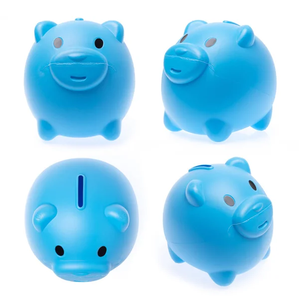 Collection Piggy Bank Style Money Box Isolated White Background — Stock Photo, Image