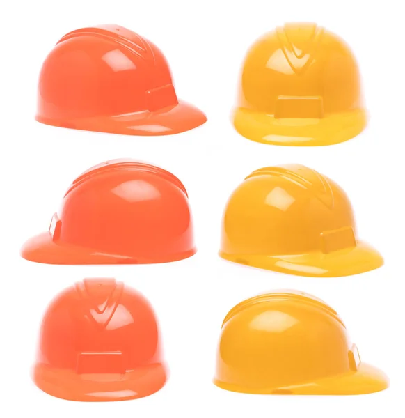 Collection Construction Hat Isolated White Background — Stock Photo, Image