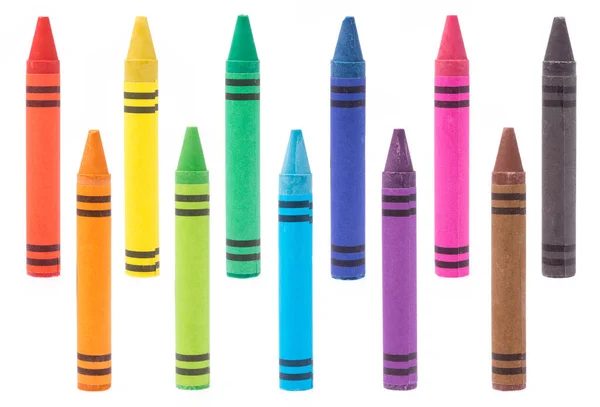 Renk Koleksiyonu Koleksiyonu Beyaz Arkaplanda izole edilmiş pastel mum.