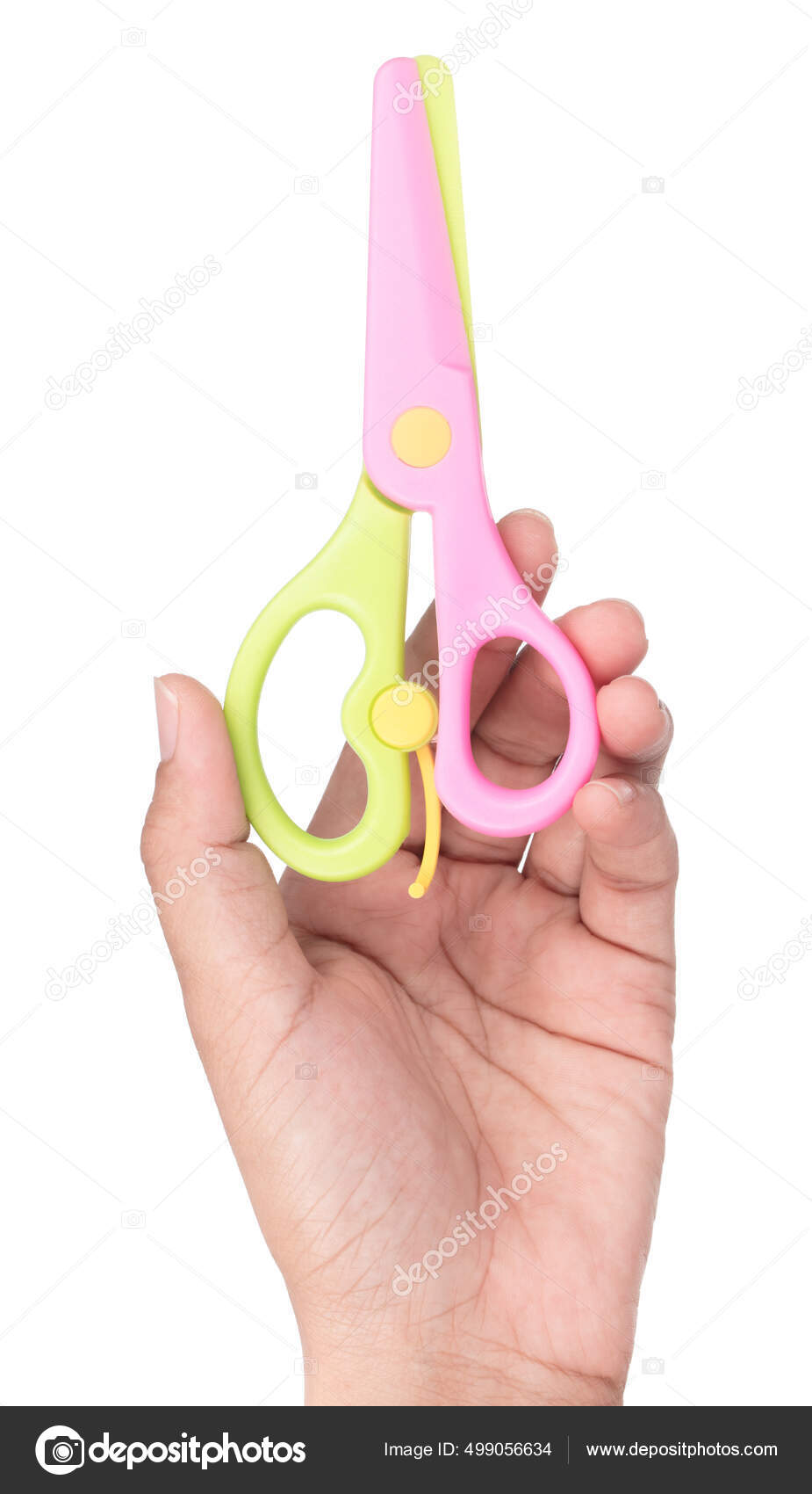 Plastic kids safety scissors isolated hi-res stock photography and