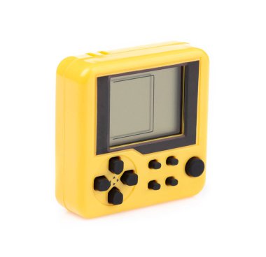 Retro game electronic console isolated on a white background.