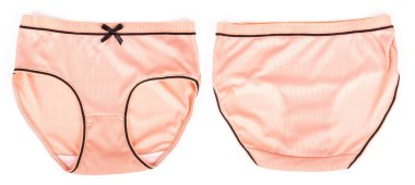 Beyaz bir arka plan üzerinde izole kadın külotu.