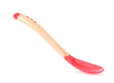 Çocuk kaşığı beyaz arkaplanda izole