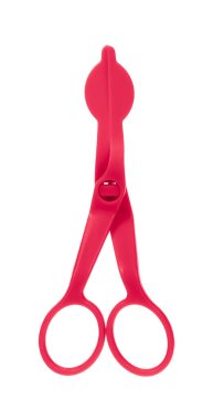 Plastik Makas DIY Kek Dekorasyonu Çiçek beyaz arkaplanda izole.