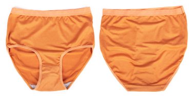 Beyaz bir arka plan üzerinde izole kadın külotu.