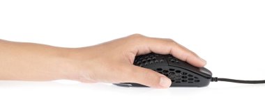 bilgisayar faresi beyaz arkaplanda izole edildi