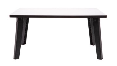 Beyaz arkaplanda izole edilmiş katlanabilir gri tablo.