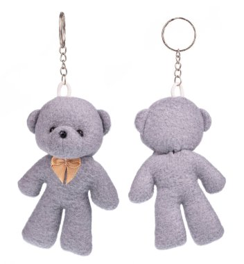 Bears Anahtarlığı Beyaz Arkaplanda İzole Edildi.