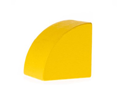 Oyuncak Tahta Geometrik Şekil Beyaz Arkaplanda İzole Edildi