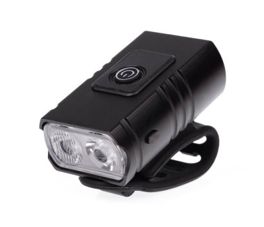 Motosiklet Işıkları USB yeniden şarj edilebilir beyaz arkaplanda izole