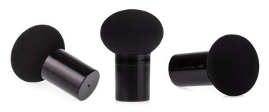 Harmanlanmış Sünger Fırçası Koleksiyonu beyaz arkaplanda izole edildi.