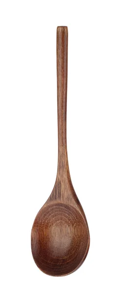 Headed Wood Spoons Classic Shape Isolated White Background — Stock Photo, Image