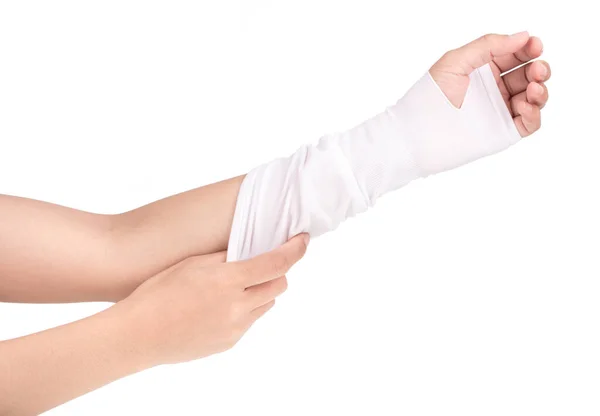 Bescherming Arm Sleeve Geïsoleerd Witte Achtergrond — Stockfoto