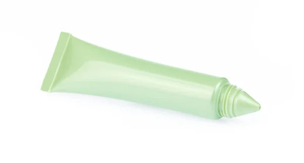 Зелена Косметична Трубка Ізольована Білому Тлі — стокове фото