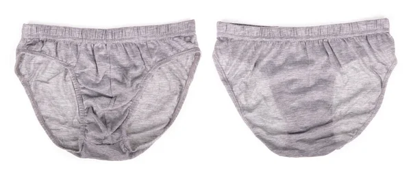 Set Grey Men Underwear Panties Isolated White Background — Stock Photo, Image