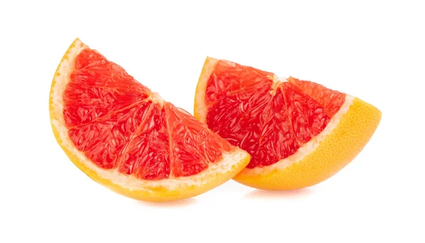 Ripe Grapefruit Slice Isolated White Background — Stock Photo, Image