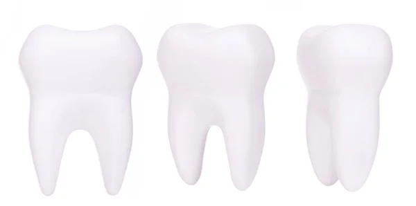 Coleção Brinquedos Modelo Dentes Isolados Fundo Branco — Fotografia de Stock