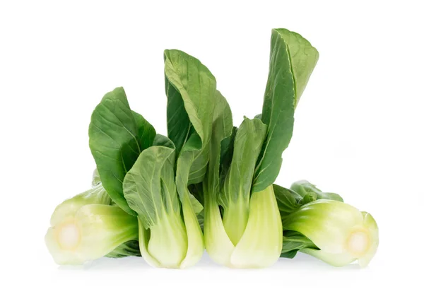 白色背景下的新鲜大白菜 — 图库照片