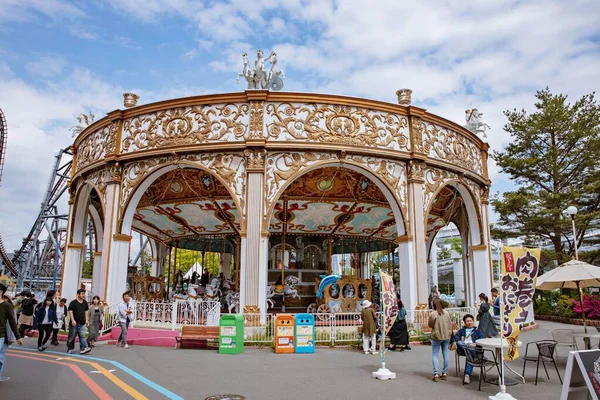 YAMANASHI, JAPONYA Mayıs - 19, 2019: eğlence parkı Fuji-Q Highland