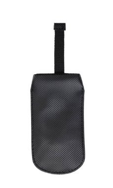 Çanta cep telefonu dosyası beyaz arkaplanda izole edildi