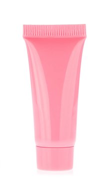 Boş Plastik Güzellik Portatif Krem Konteynır Losyonu Beyaz Arkaplanda İzole Edilmiş Seyahat