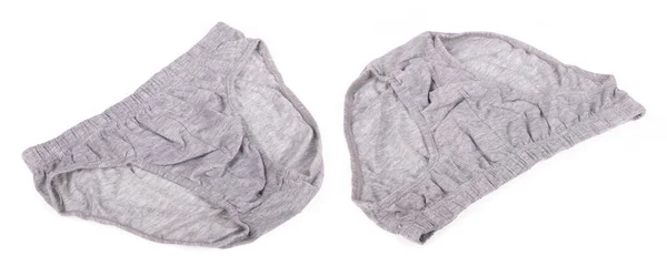 Set Bragas Ropa Interior Gris Para Hombre Aisladas Sobre Fondo — Foto de Stock