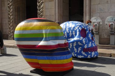 Milan İtalya 09 / 20 / 2020 Sokak tesisleri iki tasarım haftası vesilesiyle inşa edildi