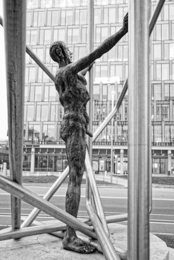 Kilitleme sırasında Milano sokakları ve yeri. Kasım 2020