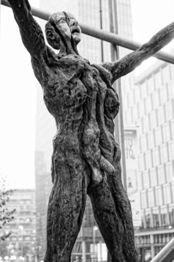 Kilitleme sırasında Milano sokakları ve yeri. Kasım 2020