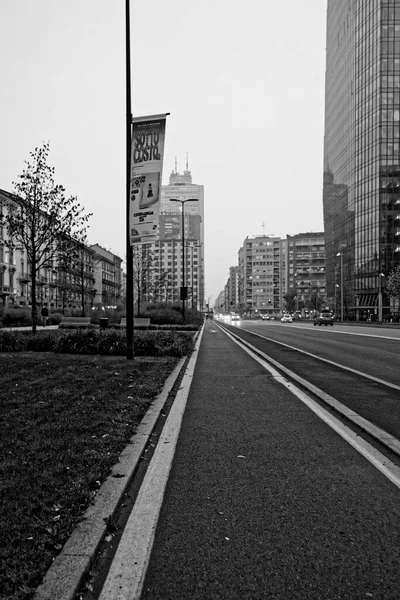 Вулиці Місце Мілано Під Час Блокування Листопад 2020 — стокове фото