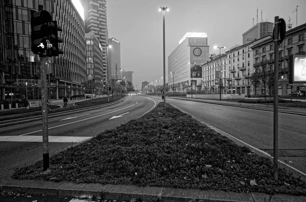 Strade Luogo Milano Durante Isolamento Novembre 2020 — Foto Stock