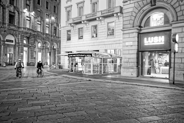 Ulice Místo Milána Během Uzamčení Listopad 2020 Vittorio Emanuele Street — Stock fotografie
