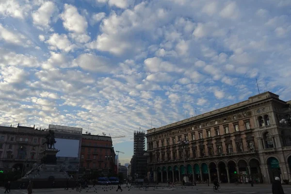 Pôr Sol Espetacular Milão Novembro 2020 — Fotografia de Stock