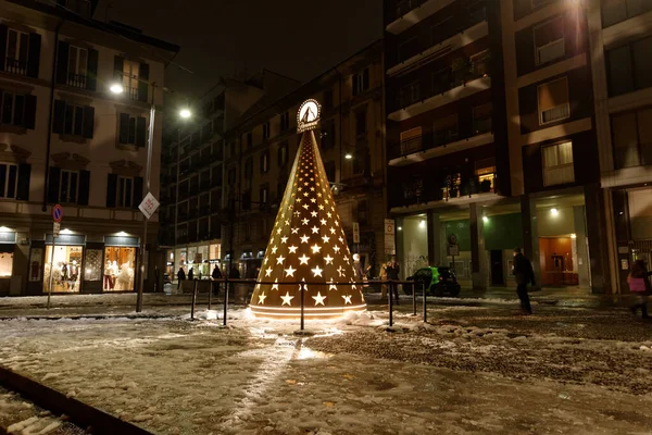 Vánoční Stromek Miláně Prosinec 2020 — Stock fotografie